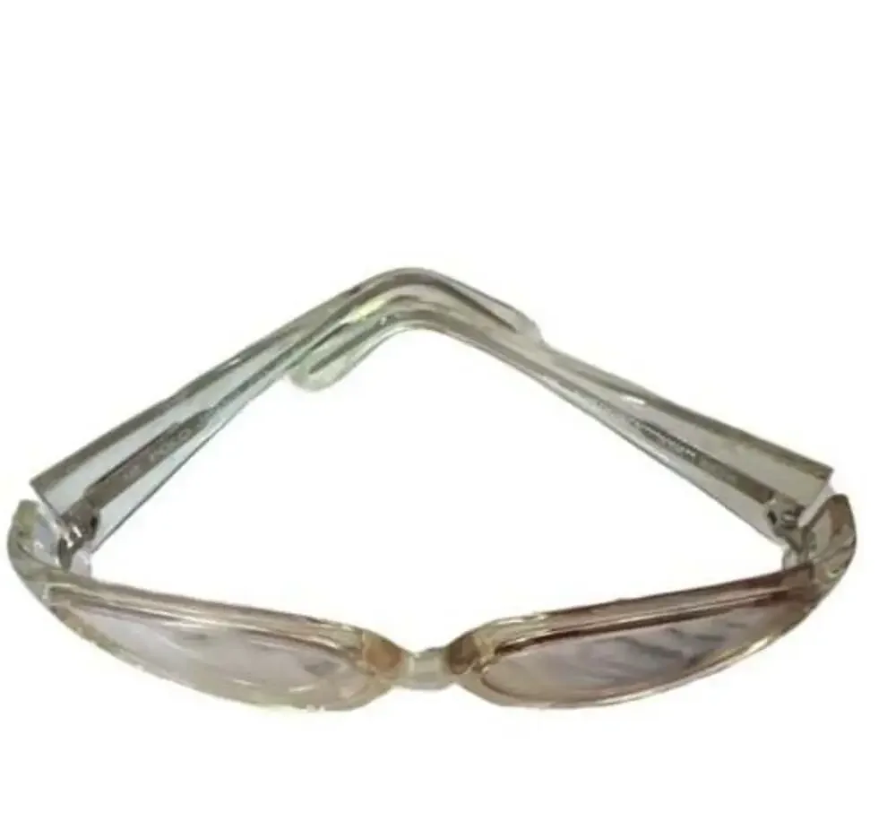 Y2K Polo Jeans Co. Clear Acetate Oval Frame Eyeglasses Frames only.